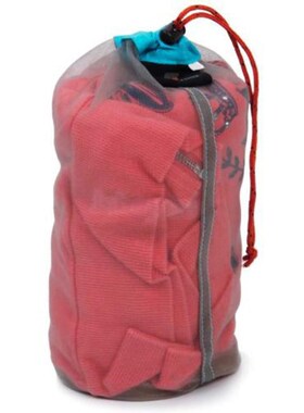 Drawstring Mesh Storage Bag Portable Travel Stuff Camping Sp