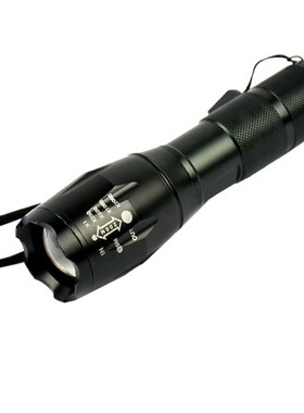 New Black LED Zoomable Focus Flashlight Lampe Torche Lintern