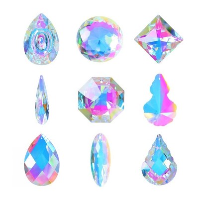 Hanging Crystals Pendant Prism  Chandelier Car interior Rain