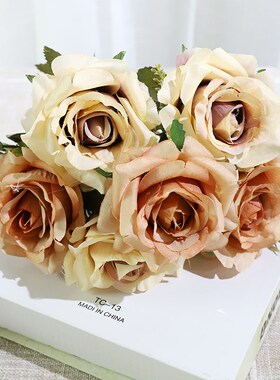 Red Silk Roses Artificial Flowers Large Wedding Flowers Cent