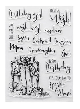 Creative DIY Wing Girl Pattern Transparent Clear Seal Scrapb