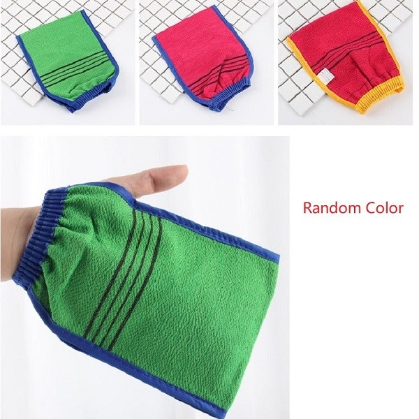 1pc Shower Spa Exfoliator Two-sided Bath Glove Body Cleaning