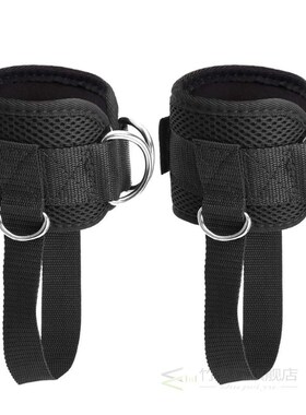 Adjustable 4 D-Ring Ankle Straps Gym with Foot Strap Cable M