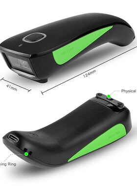 Bluetooth 2D Barcode Scanner Pocket Wireless QR Reader Data