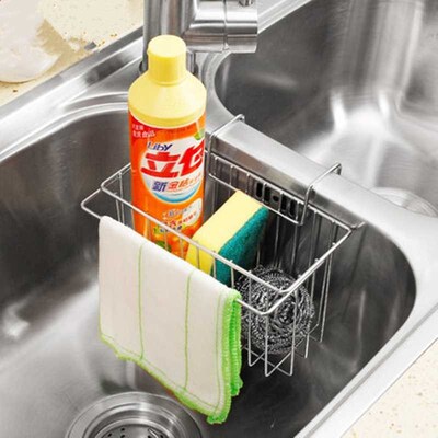 New metal sink drain rack sponge holder Draining Washing sto