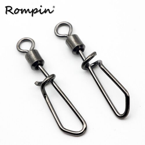 Rompin 20pcs Connector Barrel Swivels Rolling Swivels With T