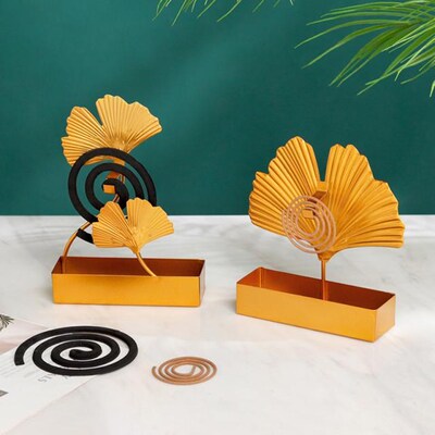 Portable Ginkgo Leaf Mosquito Coil Holder Fireproof Hanging