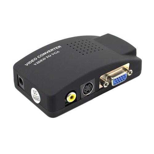 S-video composite RCA AV to VGA converter with SB power supp