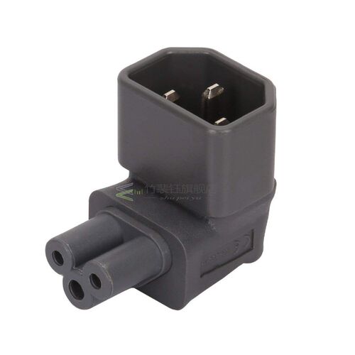 p Angle IEC 320-C14 3 Pin  to C5 3 Pin  AC Power Adapter Rec