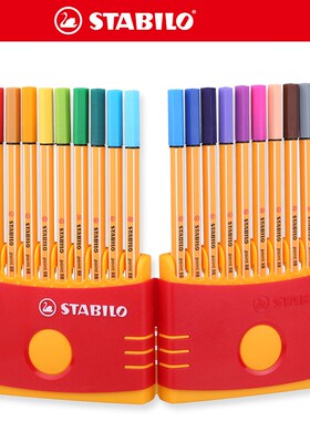 10pcs/set Stabilo Marker Pen Set 25 Colors Hook Line Pen Wat