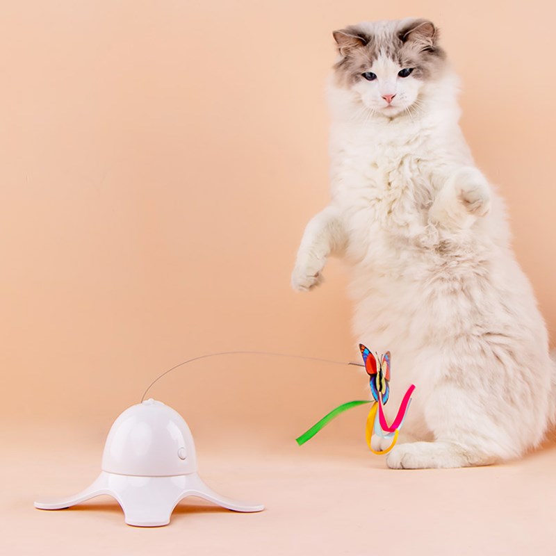 Cat Toy From Hi Electric Small Butterfly Cat Stick Simulatio