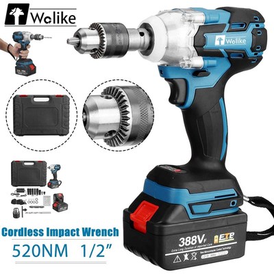 Wolike Brushless Wrench Cordless Electric Impact Wrench 1/2