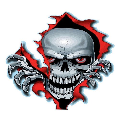 1Pcs Skull Decal Horrific Skeleton Vinyl Car Stickers Vehicl