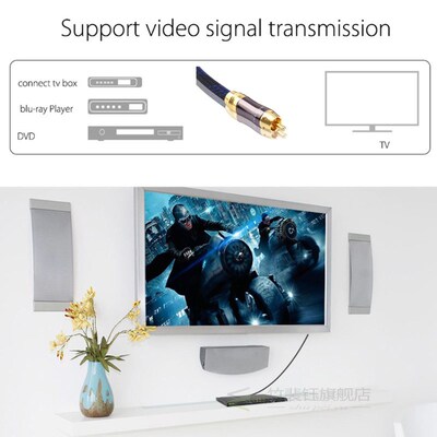 HIFI 0.5m,1m,1.5m,2m,3m,5m Digital Coaxial Audio/Video cable