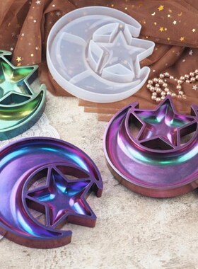 Moon Star Tray Resin Mold Crescent Moon Box Epoxy Silicone C