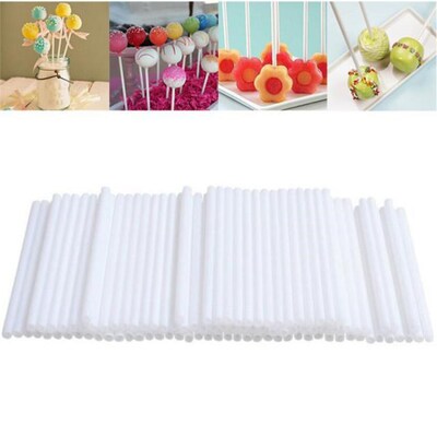 100 pcs Sucker Sticks Chocolate Cake Lollipop Lolly Candy Ch