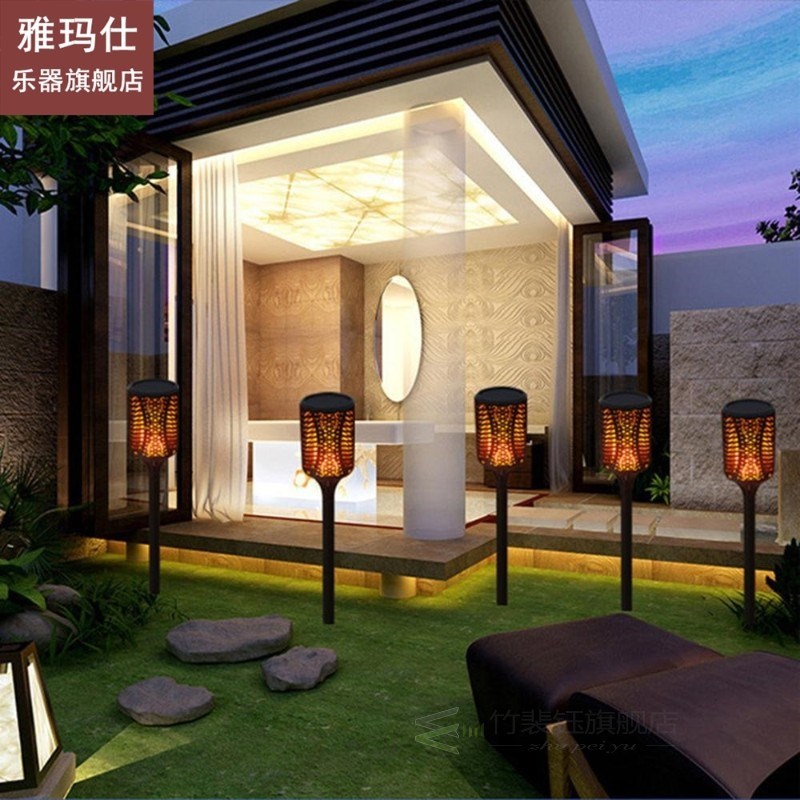 1pc Solar Flickering Flame Light Outdoor Waterproof Solar 99