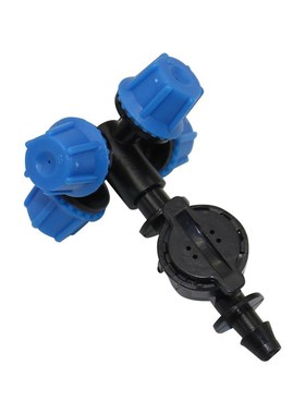 3 Sets 360 Degree 6mm 4 Head Atomization Fog Nozzles With An