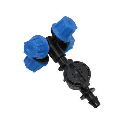 3 Sets 360 Degree 6mm 4 Head Atomization Fog Nozzles With An