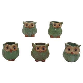 Kawai Owl Shaped Mini Flowerpot Bonsai Succulents Plants Cer