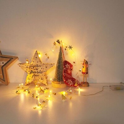 2M 20 LEDs Christmas Tree Snowflake Bell Decorative String L
