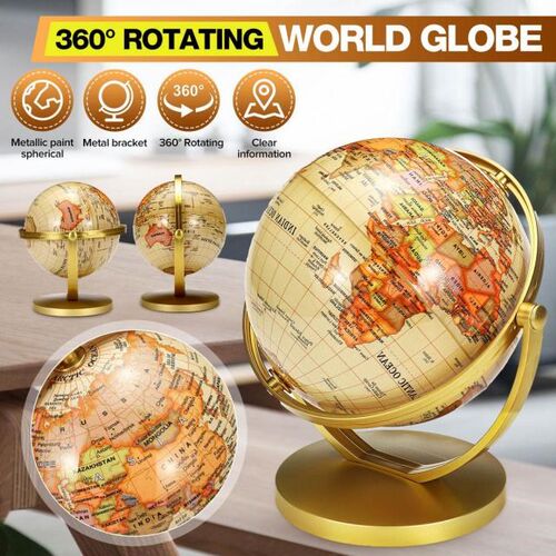 World Globe Map Globe for Home Table Desk Ornaments Gift Off