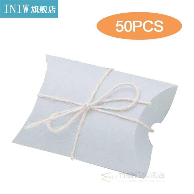 50pcs favor candy box bag new craft paper pillow shape weddi