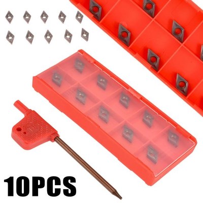 10pcs 55 Degree DCMT0702 YBC205 Carbide Inserts with Wrench