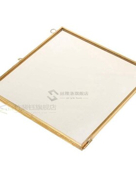 Vintage Hanging Metal Photo Frame + Glass and 2 Glass Side g