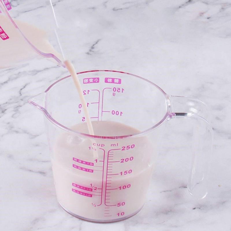 250/500ml Graduated Clear Plastic Measuring Cup for Jug Pour