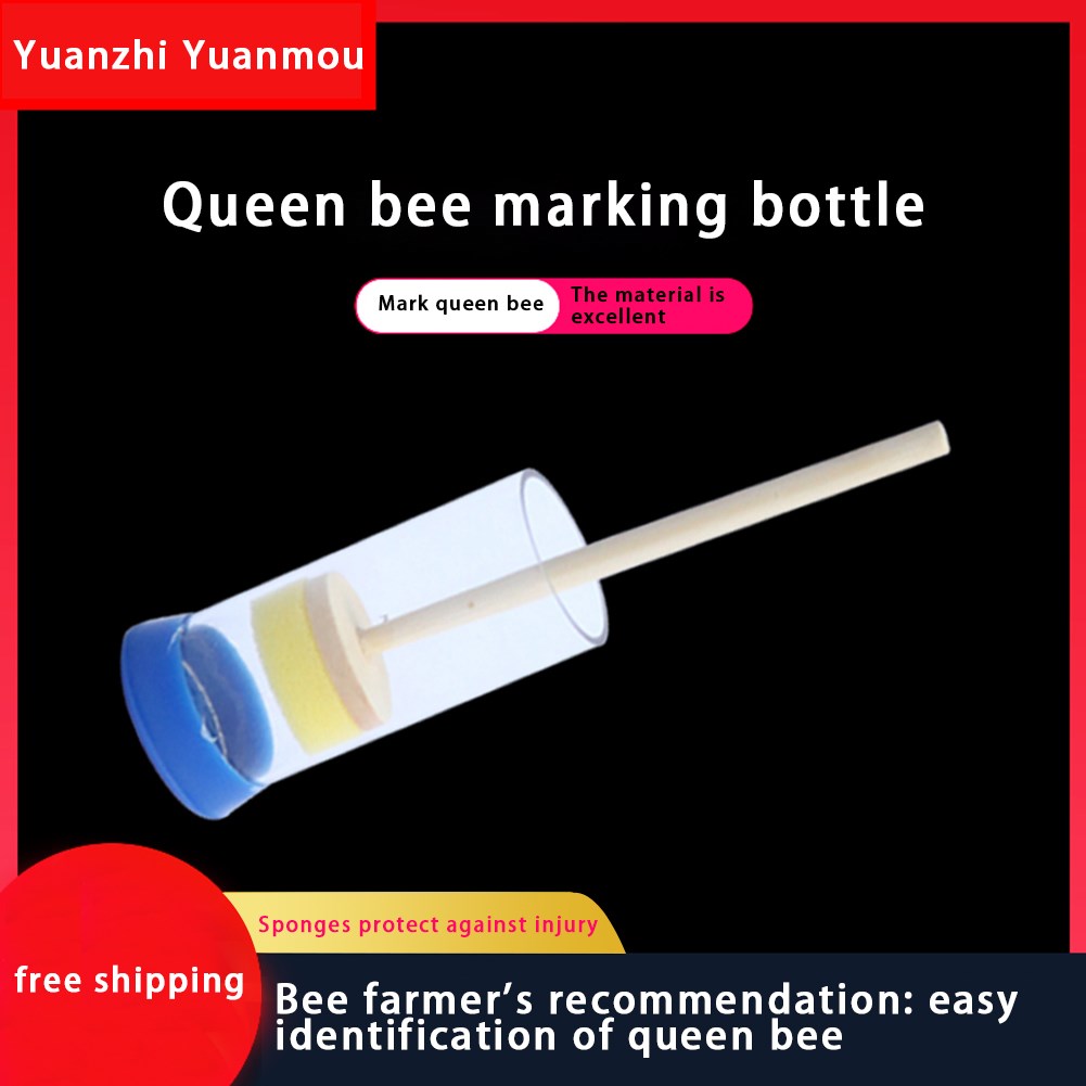 Bee Queen Marking Cage Bottle Box With Soft Plunger Marker N图片