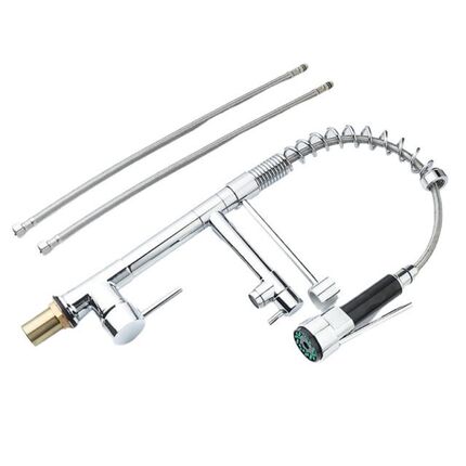 Spring Pull Down Kitchen Sink Faucet Hot And Cold Water Mixe