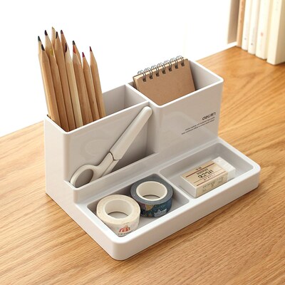 Deli Home Office Multifunction Pen Holder Stationary Storage