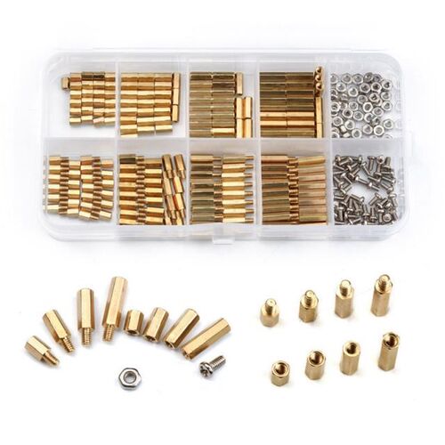 300PCS/Set M2 Brass Copper Female/Male Spacing Screws Securi