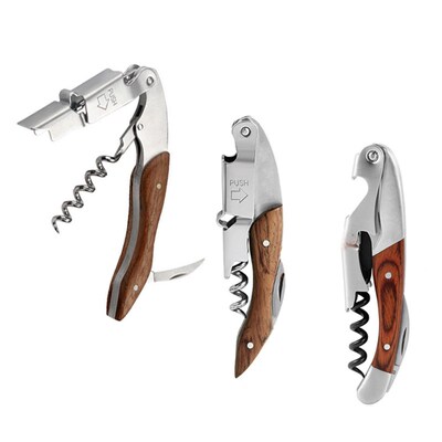 Multifunction Portable Screw Corkscrew Wood Handle Professio
