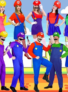 Adult Super Mario Party Costumes Role Play Women Mario Dress