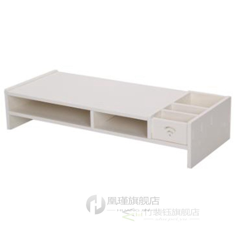 Wooden Monitor Stand Riser Computer Desk Organizer with Keyb