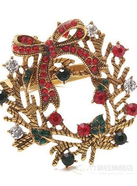 NEW-12Pcs High-Grade Christmas Tree Napkin Ring Bow Flower W