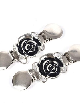 2Pcs Shirt Collar Retro Clip Women Cardigan Sweater Blouse R