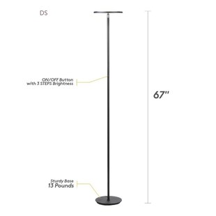 Tall Standing Modern LED Torchiere Floor Lamp for Living Roo