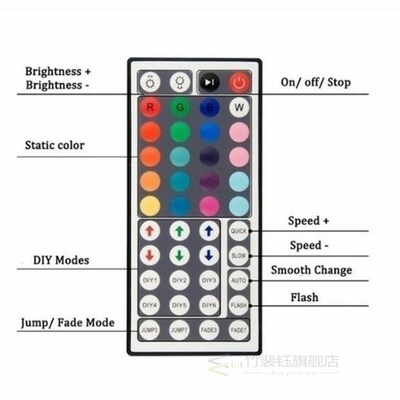 600led 12v RGB Lamp With Set Led Bare Board 44-key Colorful