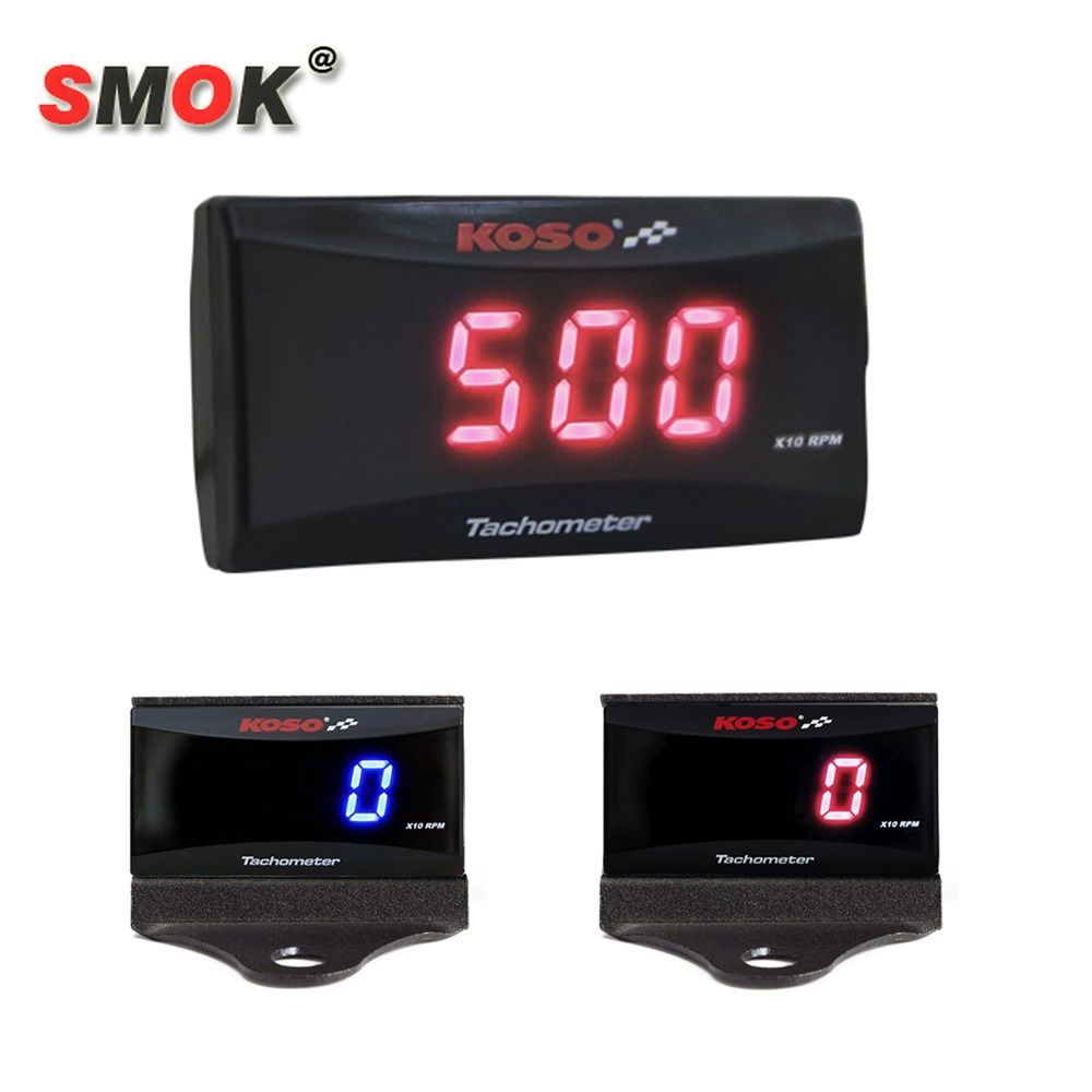 koso mini rpm meter digital square lcd display engine tach h