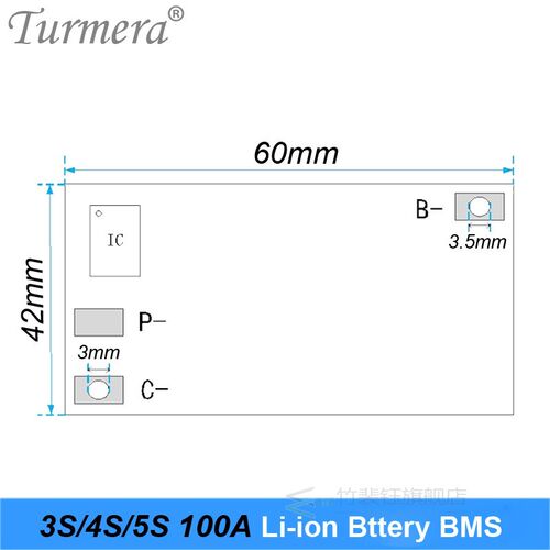 3S 4S 5S BMS 12V 16.8V 21V 100A BMS Lithium Battery Protecti