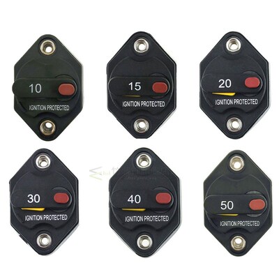12V-32V DC 10A/15A/20A/30A/40A/50A Circuit Breaker Fuse Inve