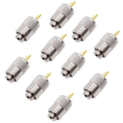 10PCS RF Connector UHF Male Connector RG8 RG58 Cable Lug Ant