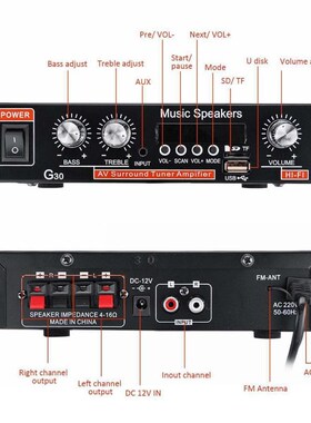 Hot G30 Digital Home Amplifier Bluetooth HIFI Stereo Subwoof