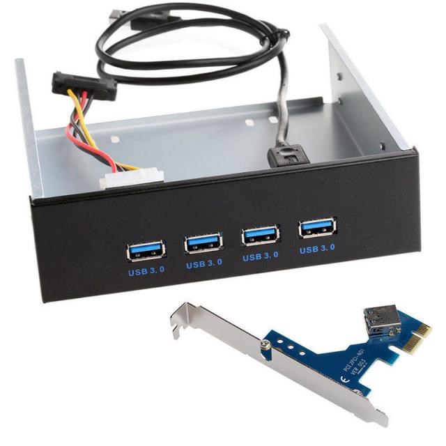 4 Ports USB 3.0 Front Panel Splitters HUB USB 3.0 PCI Expres