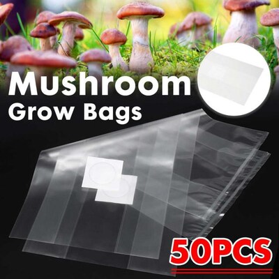 50pcs 45*32cm Polypropylene Mushroom Spawn Grow Bag Substrat