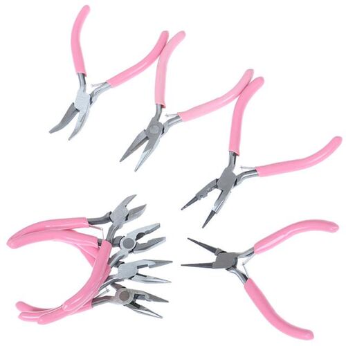 Pink Anti-slip Splicing and Fixing Jewelry Pliers Tools 适用