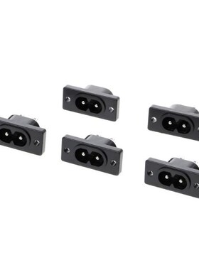 5 Pcs IEC320 C8 2 Terminal Power Plug Inlet Socket AC 250V 2
